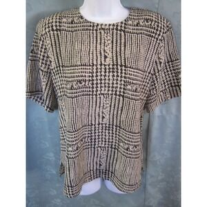 Modern Essentials Blouse Size Medium Collarless Career Shell Top